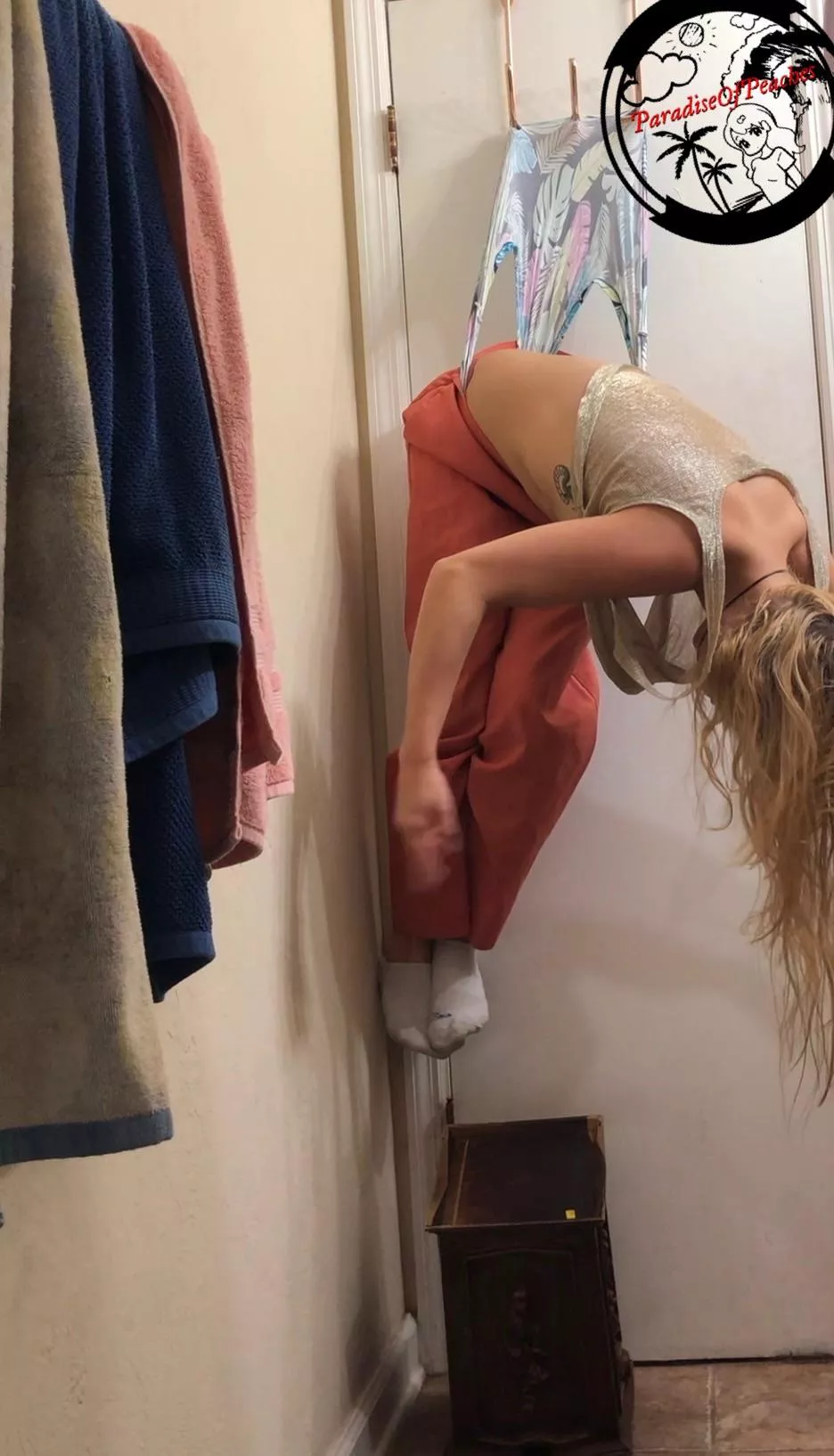 Princess hung by her Undies posted by DojoWedgieMaster