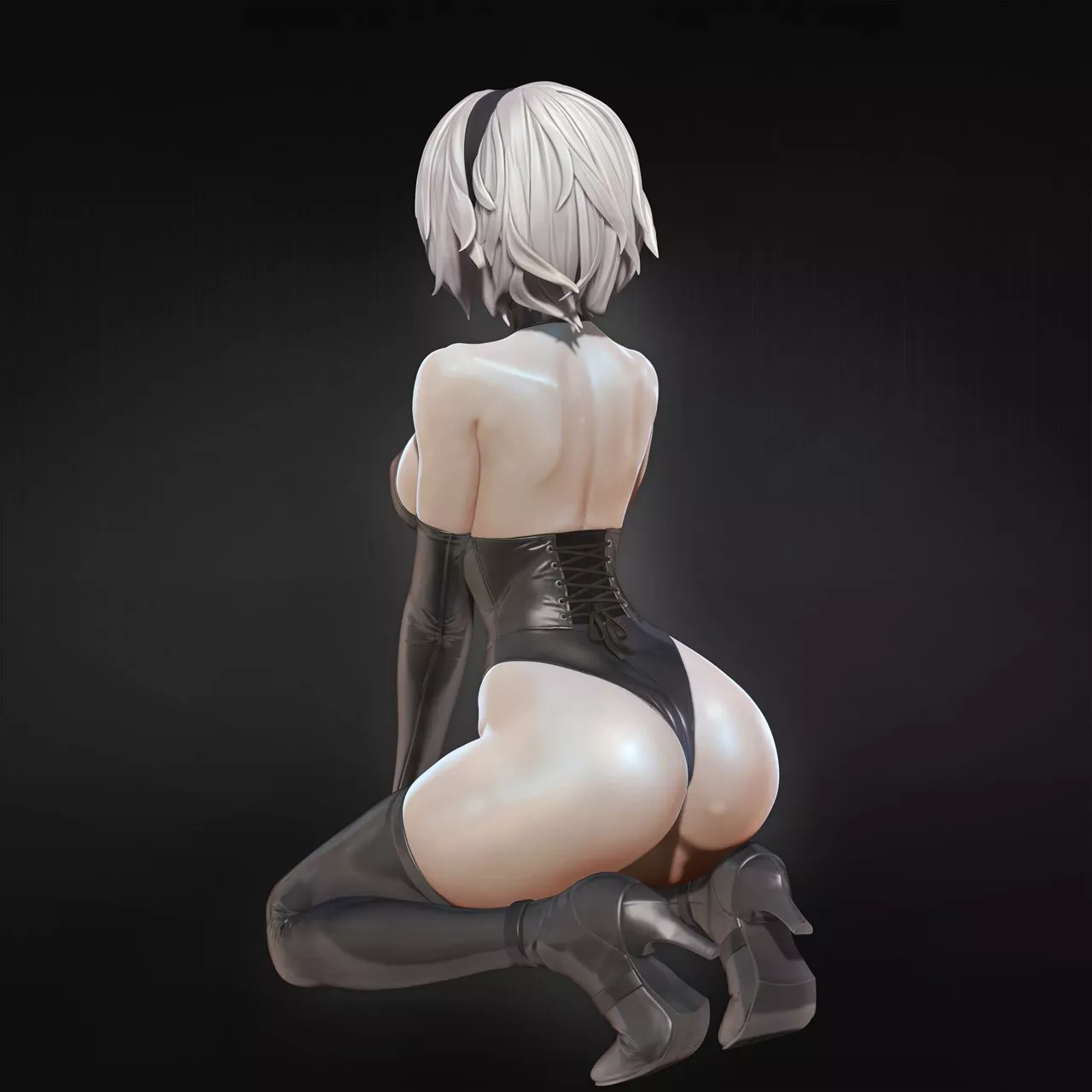 2B on her knees (leslyzerosix) posted by SoManyCookies