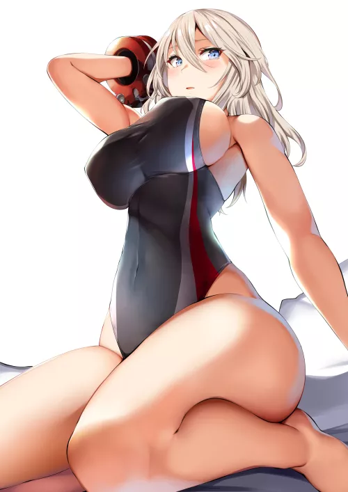 Alisa Ilinichina Amiella in Skimpy Black Swimsuit [God Eater] (Belko) by ecchi_neko