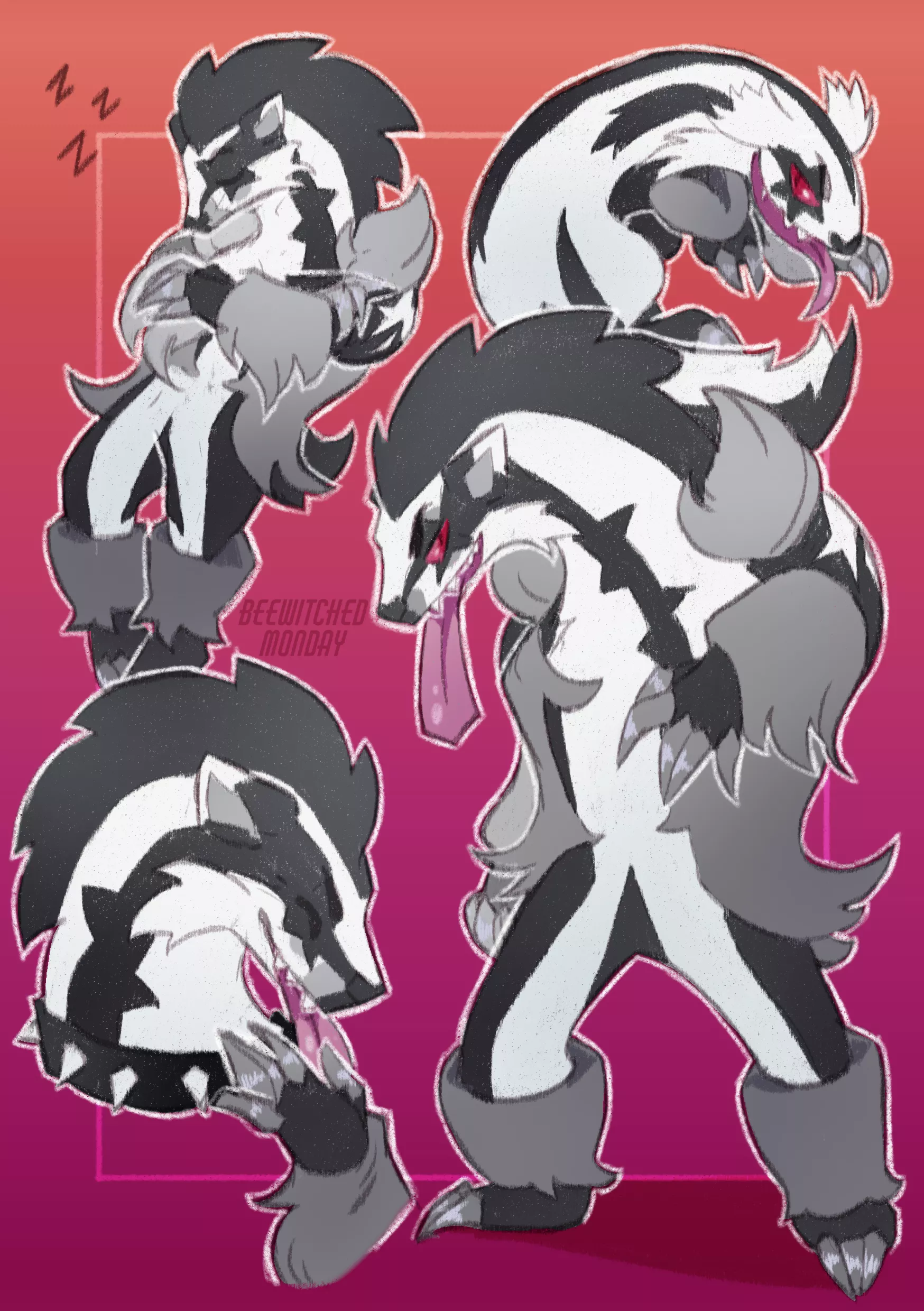 Creed sketch page [art by me, character by DragonseekerArt on FA] posted by beewitched_monday