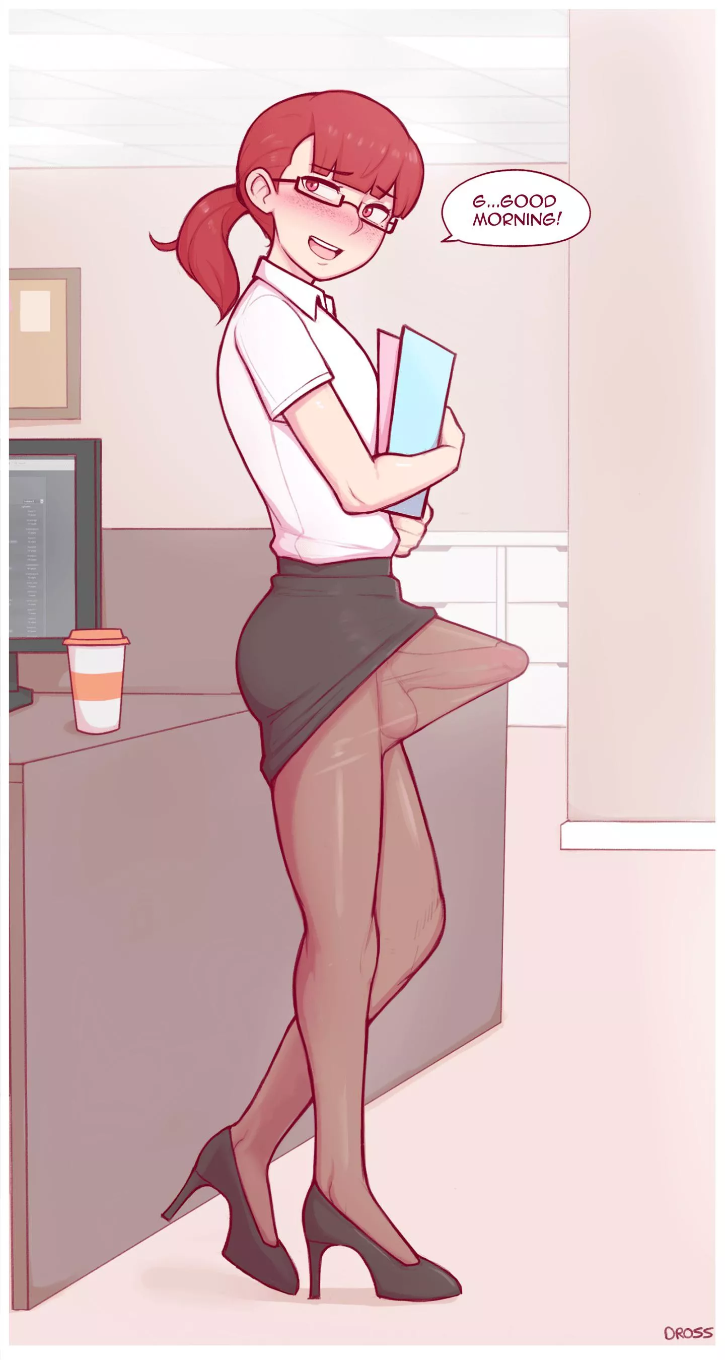 Everyone keeps staring when I walk around the office they must like my new outfit posted by jdella6226