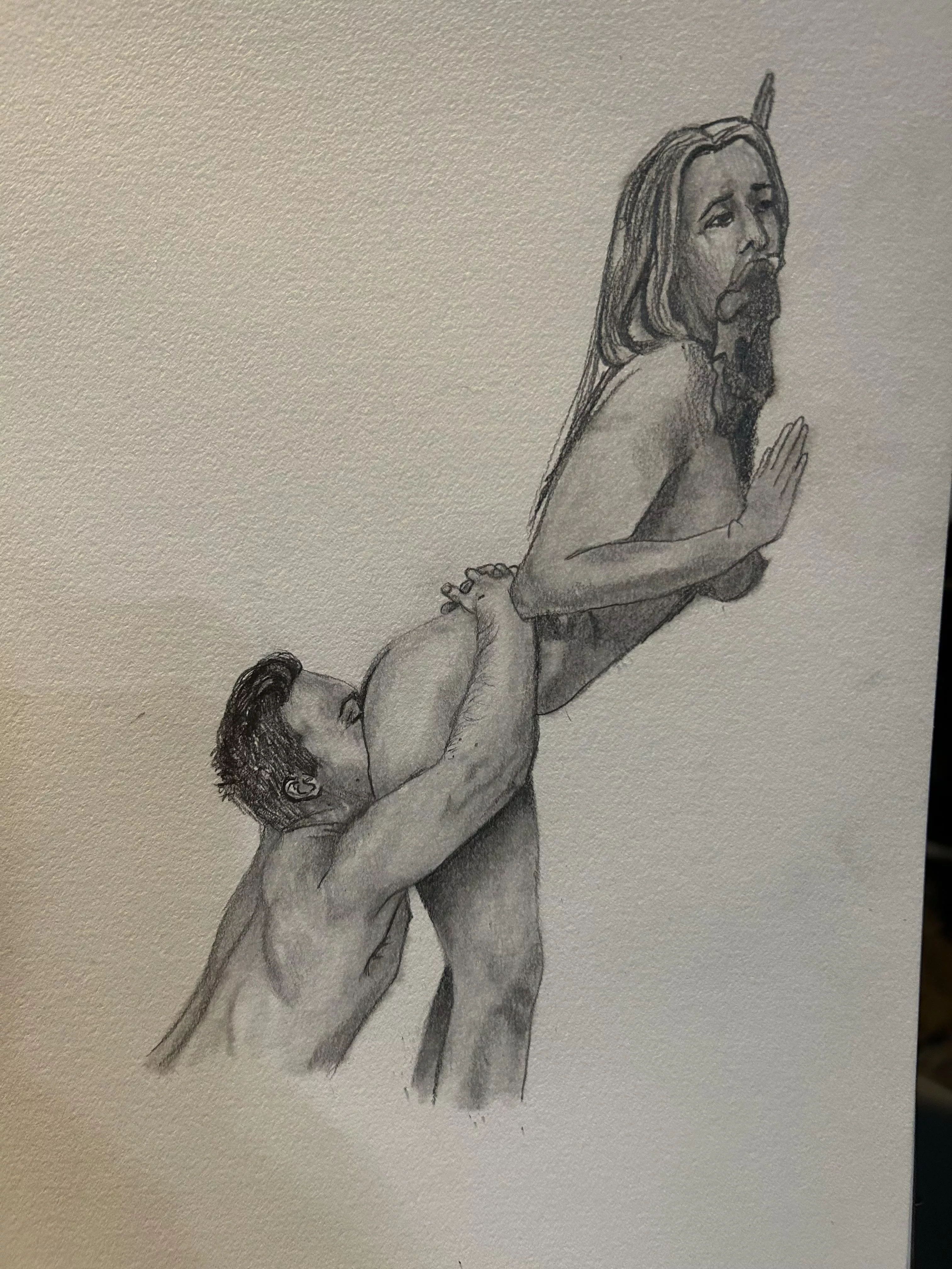 He Told Me Not to Speak, by me, graphite on paper posted by mgfox12