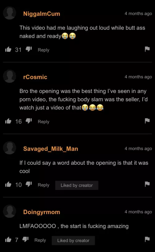 I got to say the start was funny by amanwholikestofish