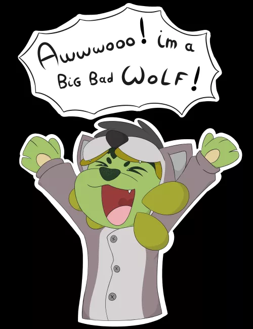 I'm a big very scary wolf ! Is that clear ! by CheapGriffy