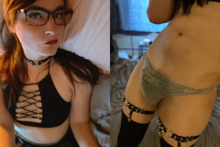 I'm not the only one that adores seeing the outline of my hard cock in my panties am I? by AvaShade