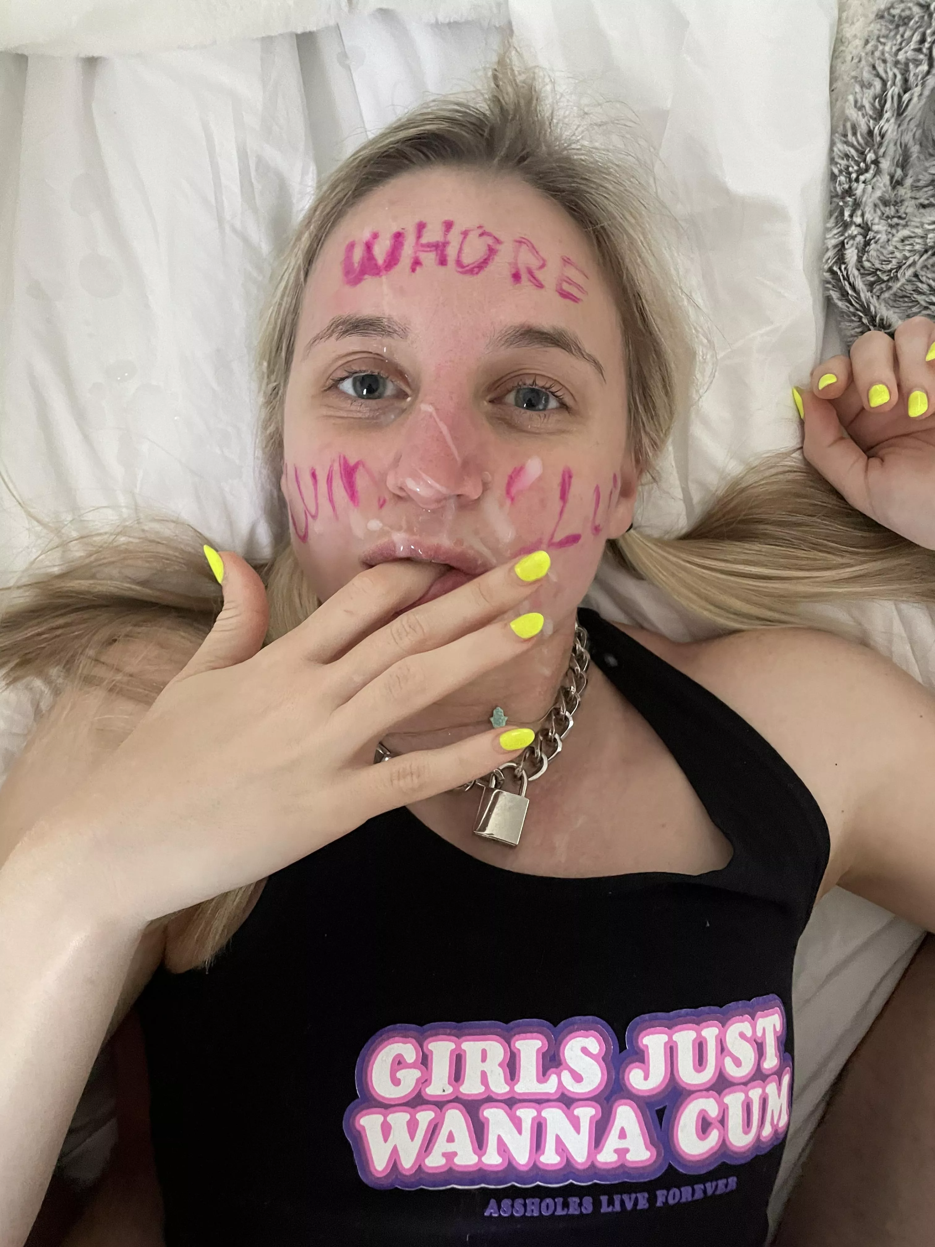 Just read what is written on my cheeks posted by bunnybuttstuff