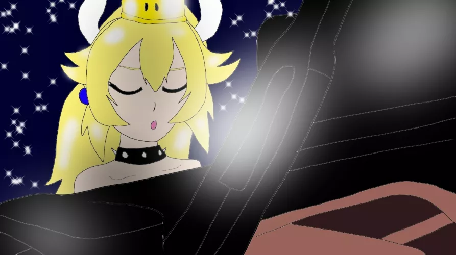 Peaches (Bowsette ver) by berserkzelda