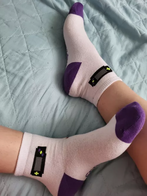 These short gamer socks are the newest addition to my collection (OC) by SexyFootie