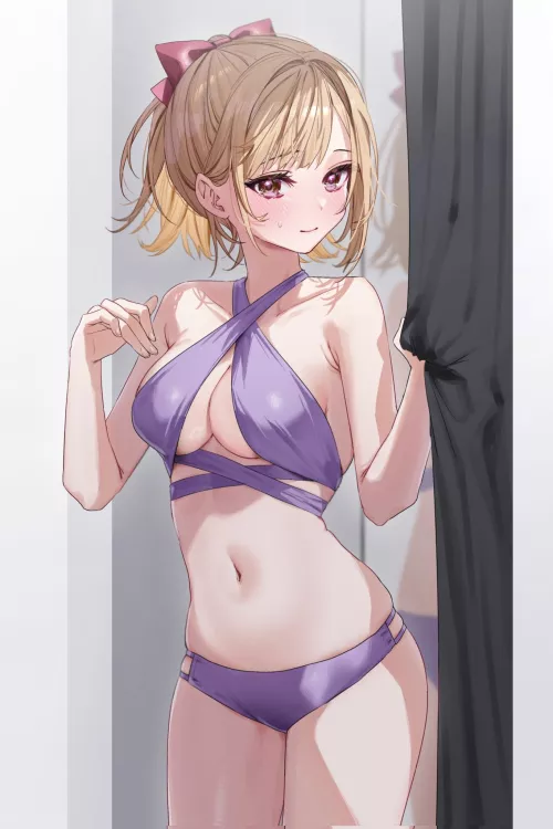 Trying swimsuit [Artist's Original] by xSaviour_N