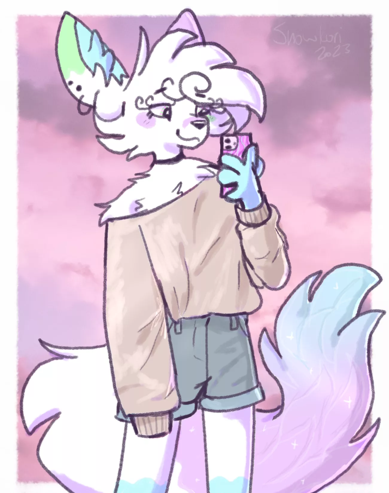 Aesthetic selfie 💖 - art by me posted by Snowwingedwolf
