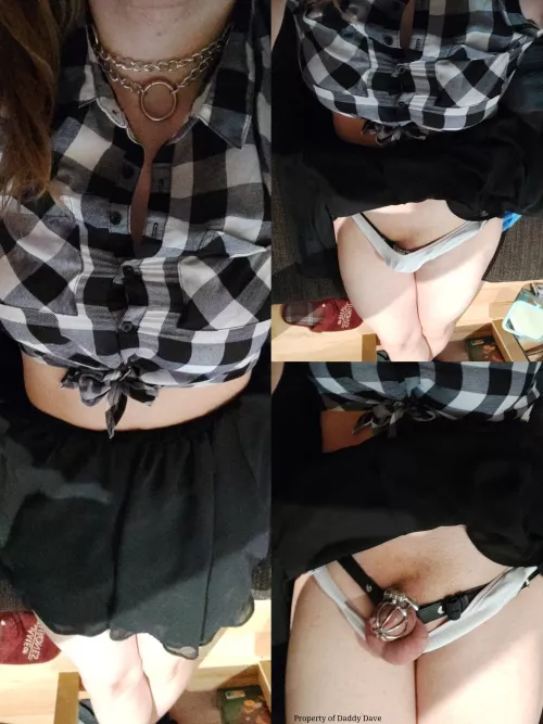 Decided to have my new sweet sissy Frieda collared as well as caged like a proper sissy she will be 😈 by Daddy_OG_Dave