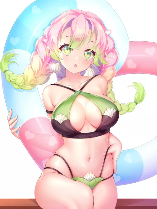 Mitsuri summer Bikini (Kimetsu no Yaiba) by Practical-Durian5583