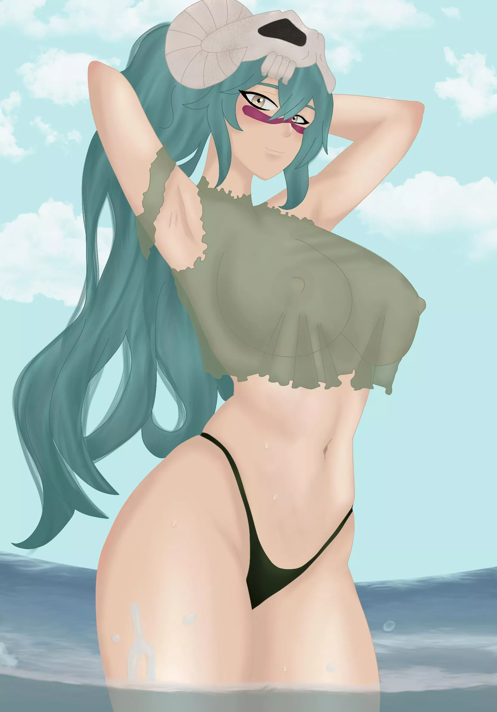 Nelliel Fanart at the Beach ;3 posted by trash_mess