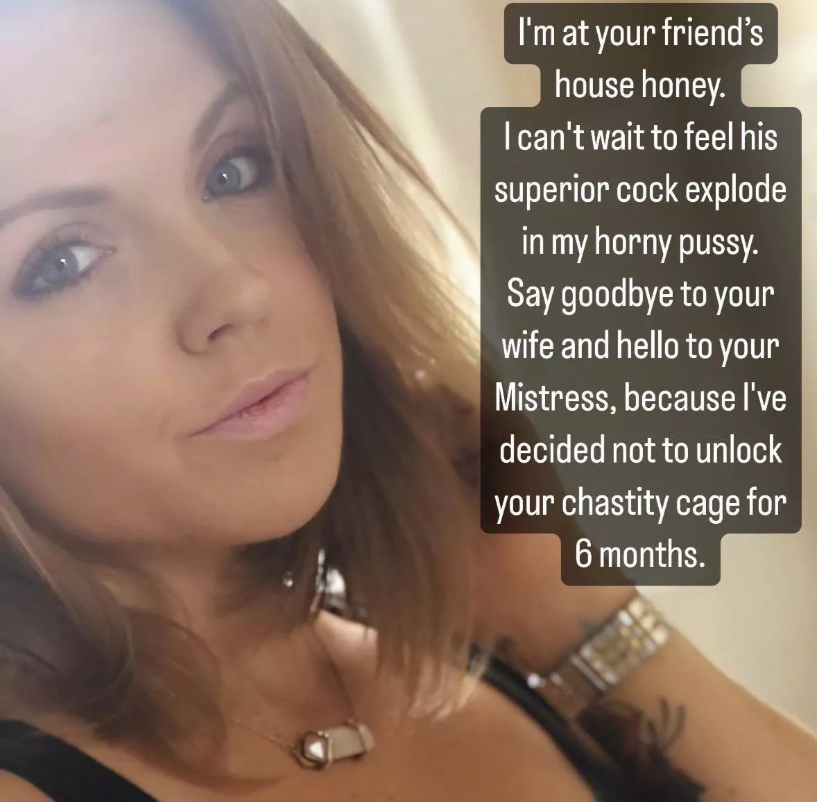 Say hello to your Mistress posted by keyholdercaptions