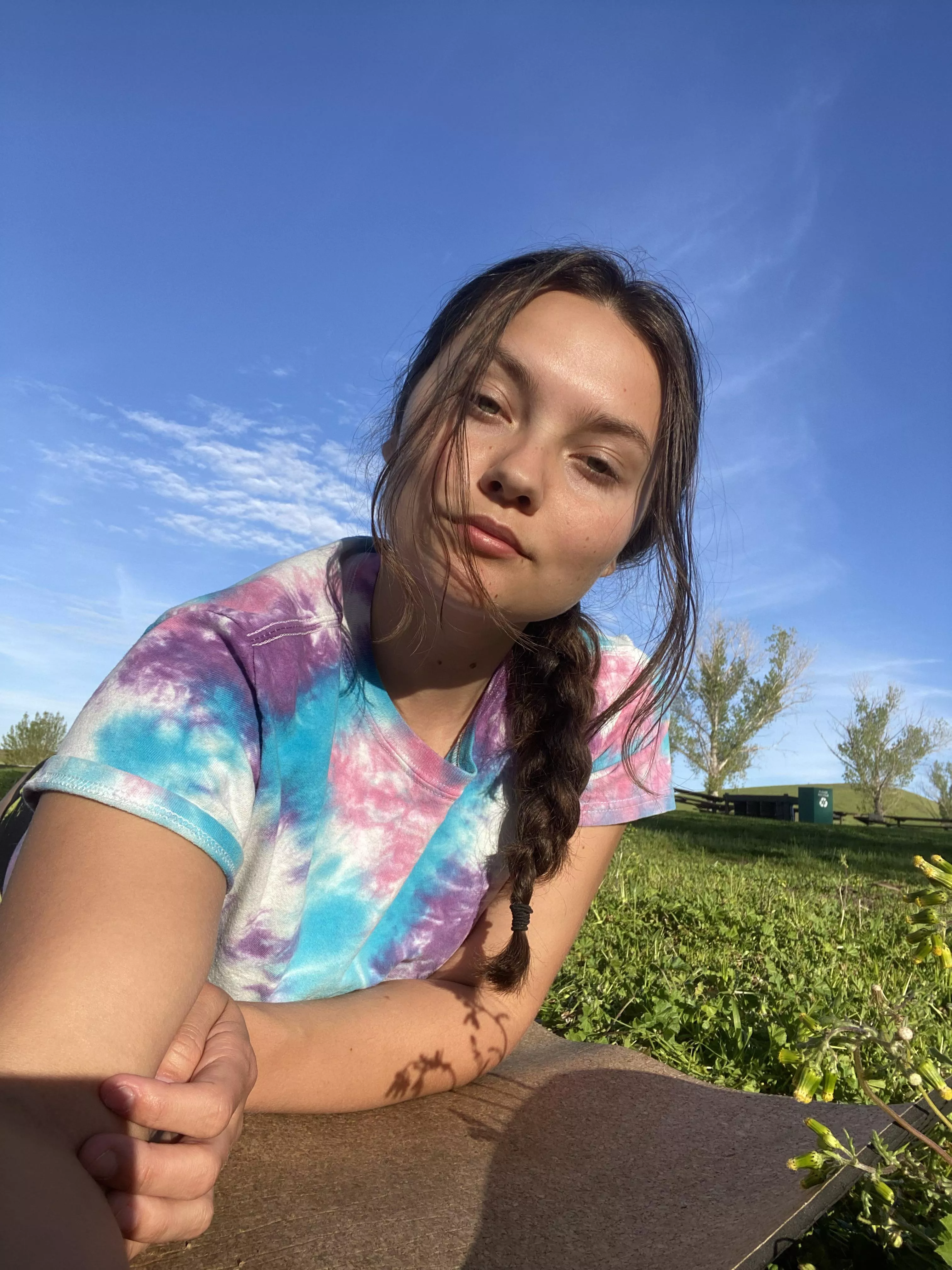 Took a selfie after my yoga session 🧘‍♀️ posted by katyhedges