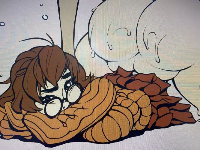 Velma getting dropped on (Vega Versio) by VegaVersio