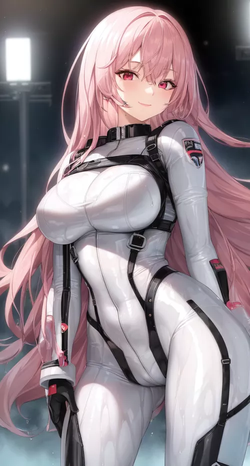 White Mecha Pilot Suit by CheetahSperm18