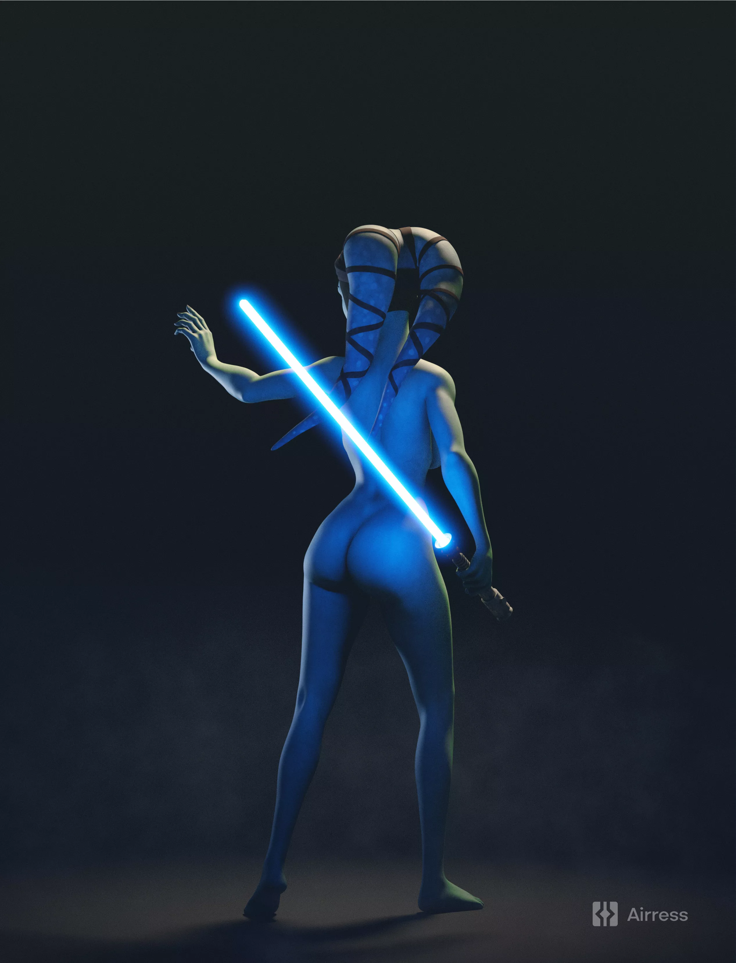 Butt-naked Aayla (Airress) posted by Airress3D