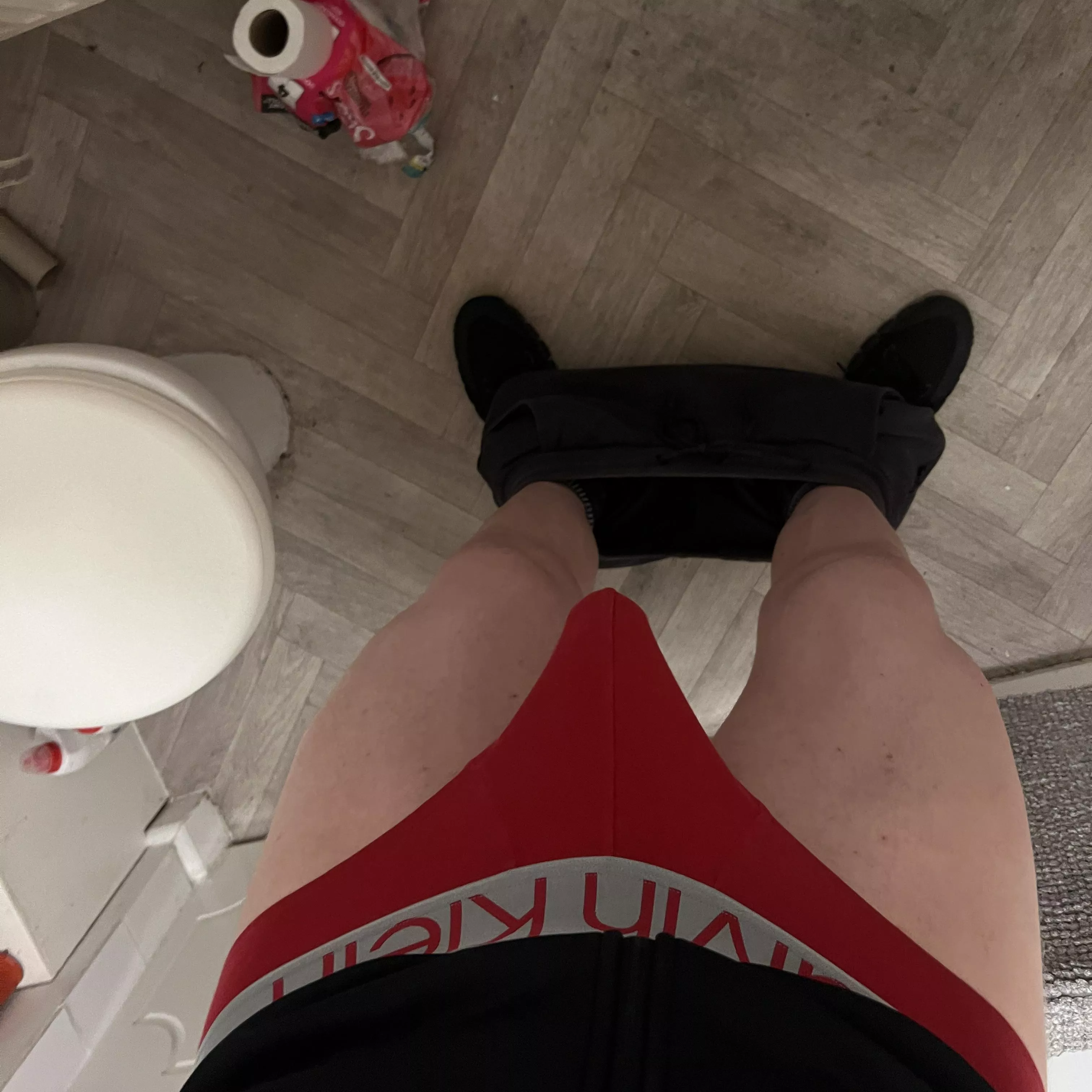 Can’t go wrong with bright red Calvin’s posted by bwcxxl