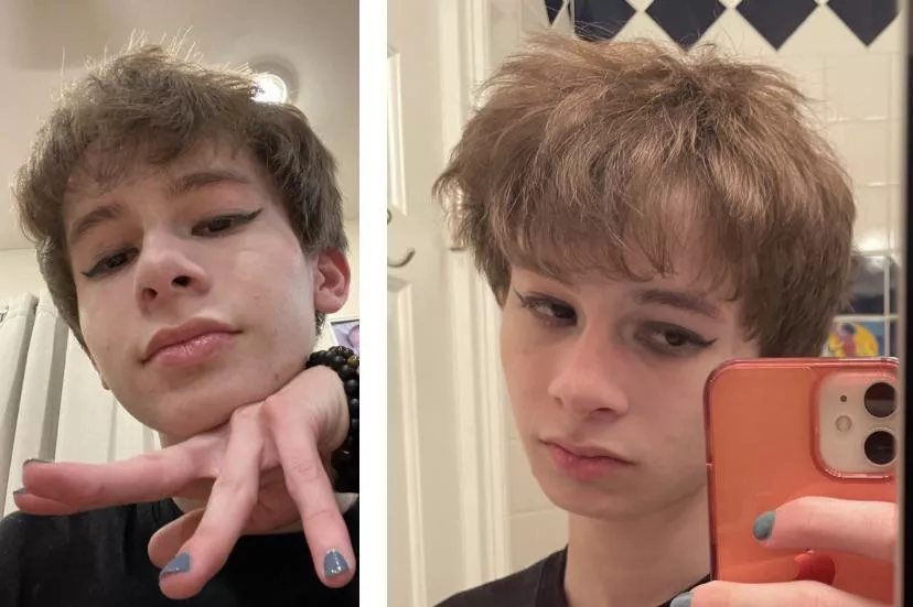 first time trying makeup , i rlly dont know what to think , thoughts?? :'3 posted by kuzureta