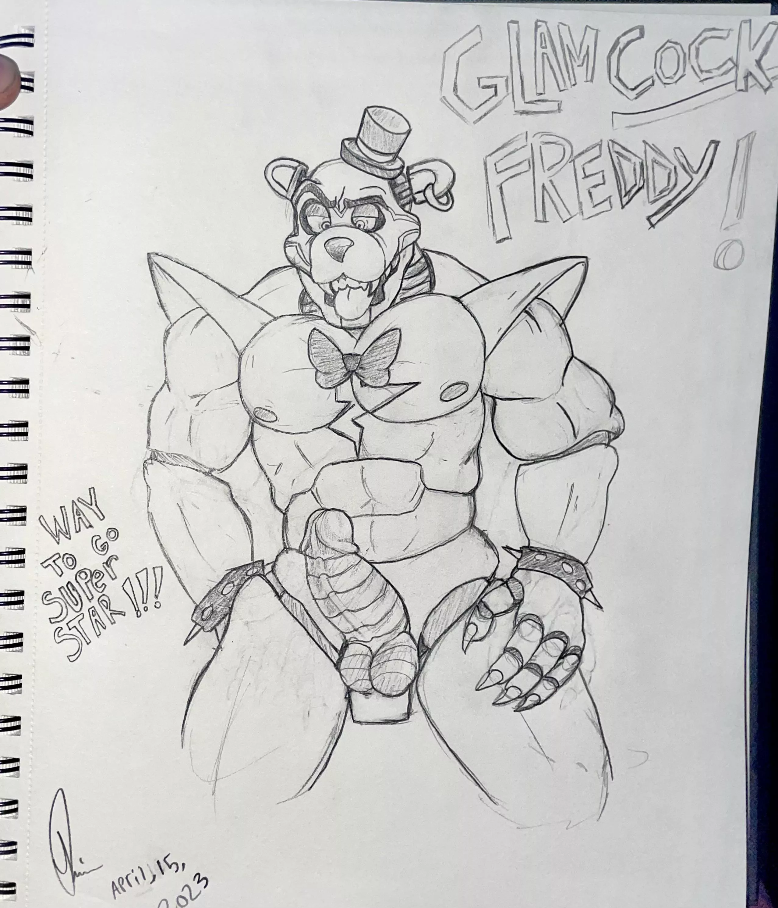 Glamcock Freddy. (Oc) posted by No_Walrus3177