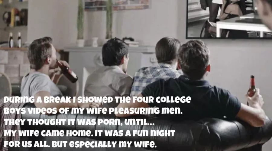 I hired four college boys to help the wife and I move. I brought the beer they brought four hard cocks by ILoveToShareMyWife69