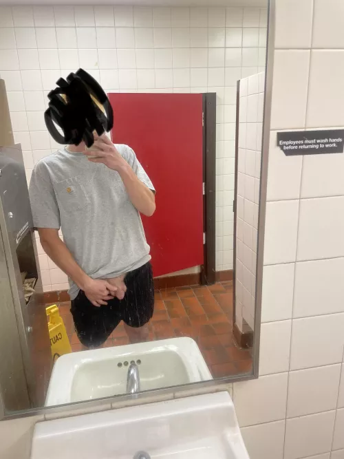 Jacking off in a public bathroom is a rush by firestick35