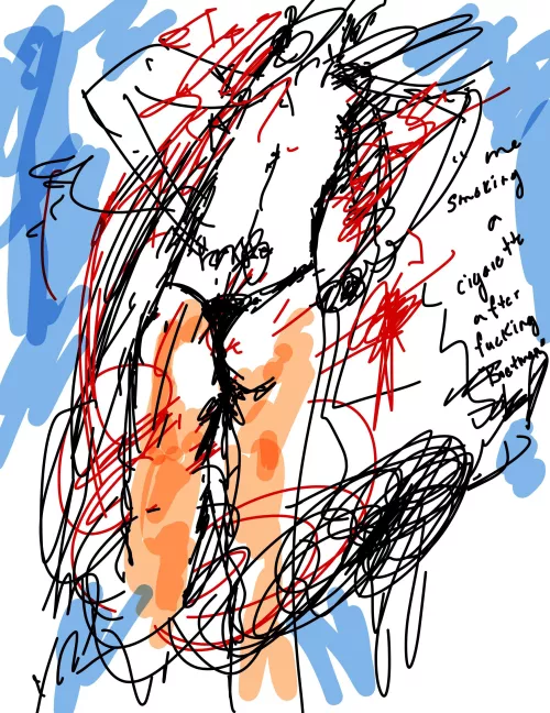 Me smoking a cigarette after fucking Bretman, me, 2023 by Low-March6725