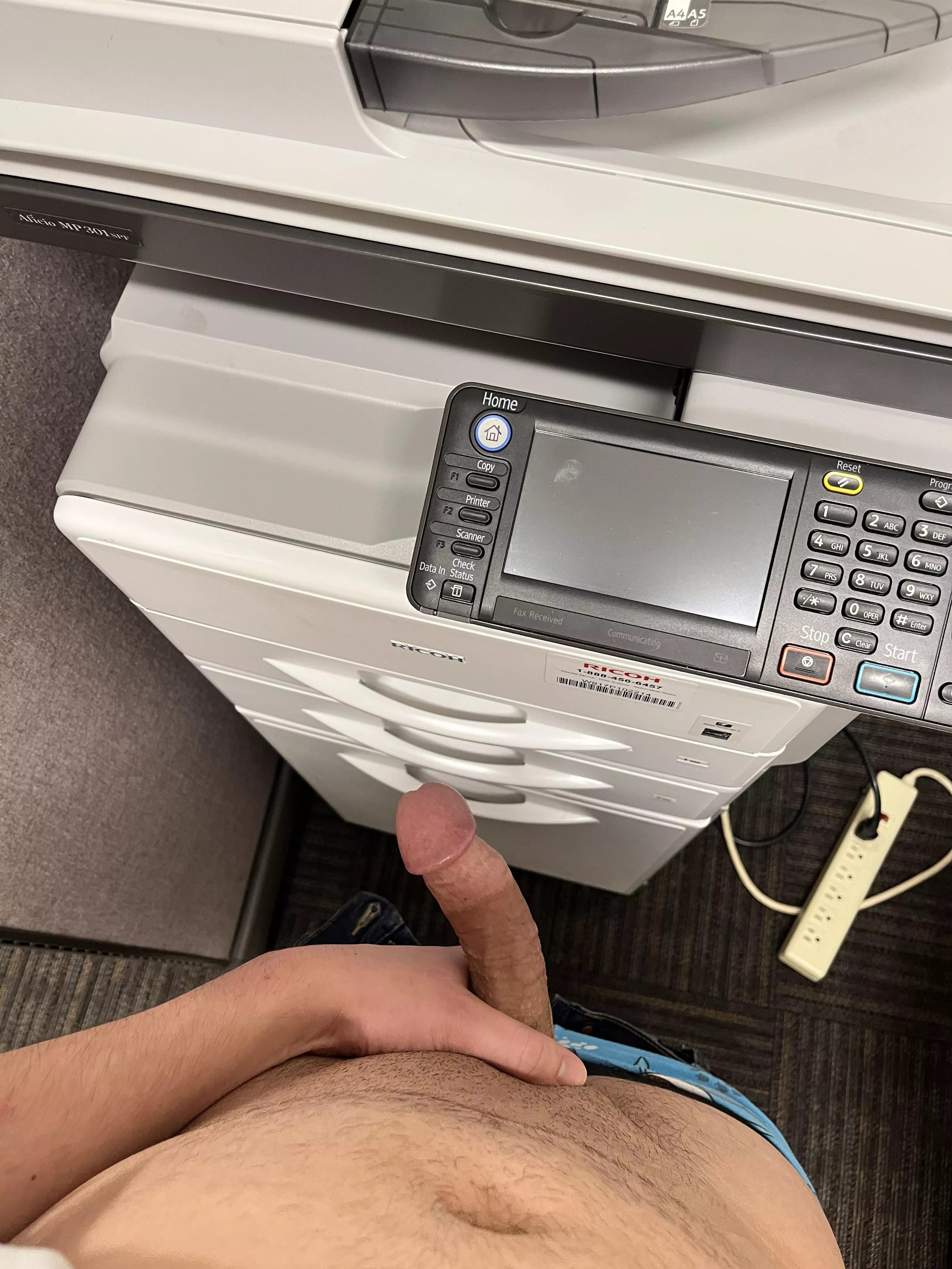 Meet me by the printer! posted by extramediumcock