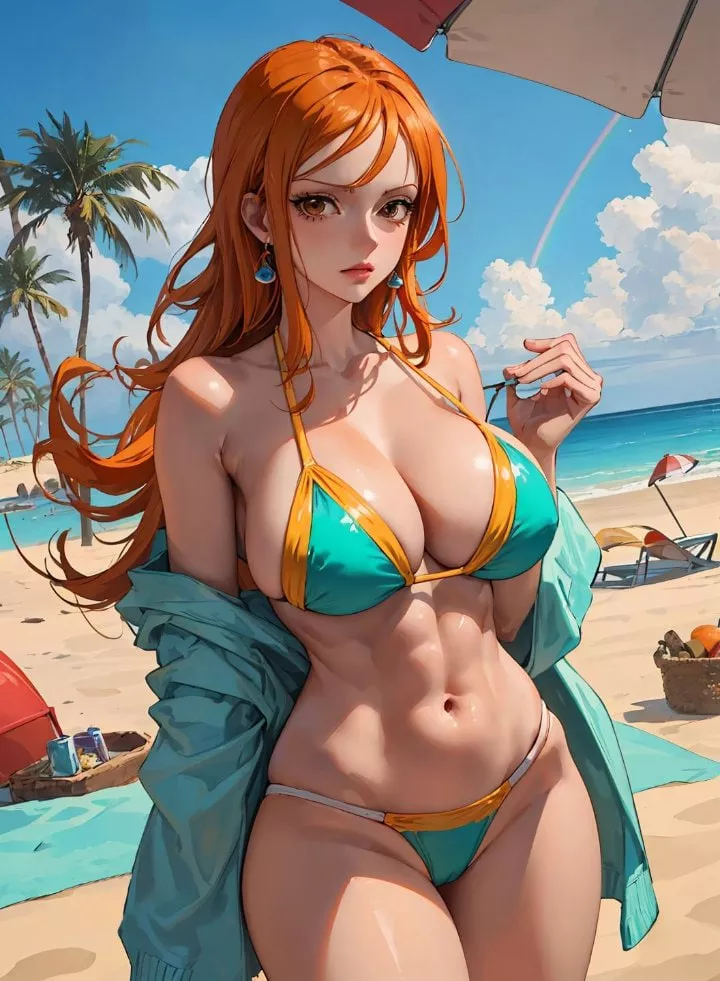 Nami in the beach posted by Rishol