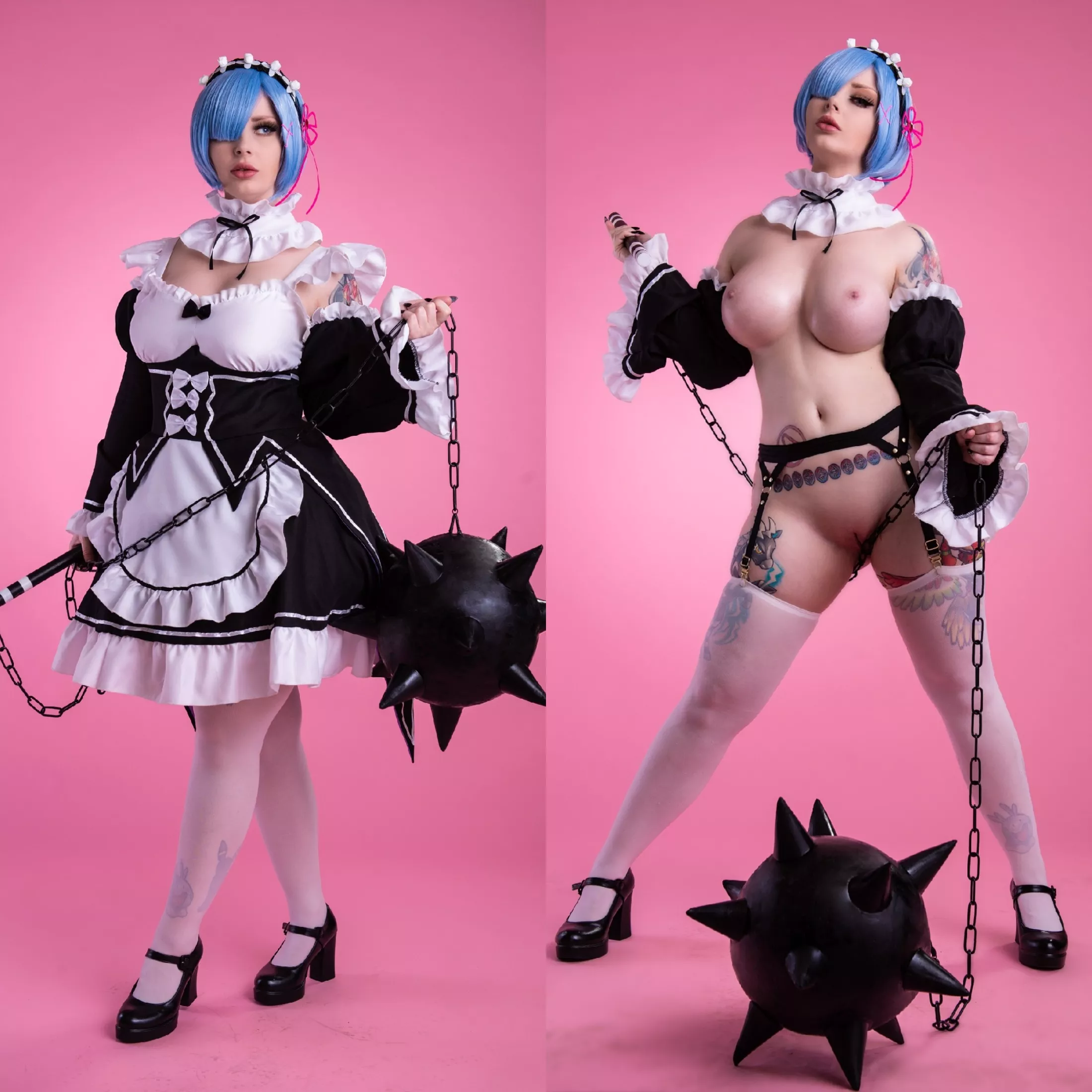 Rem on/off by Jessica Luna Cosplay posted by jessicalunacosplay