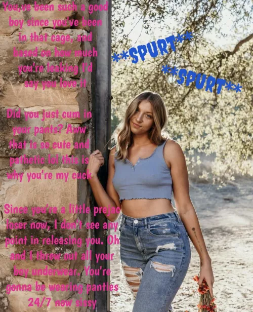 Sexy gf keeps your premature clit locked and in panties by SissyCaity420