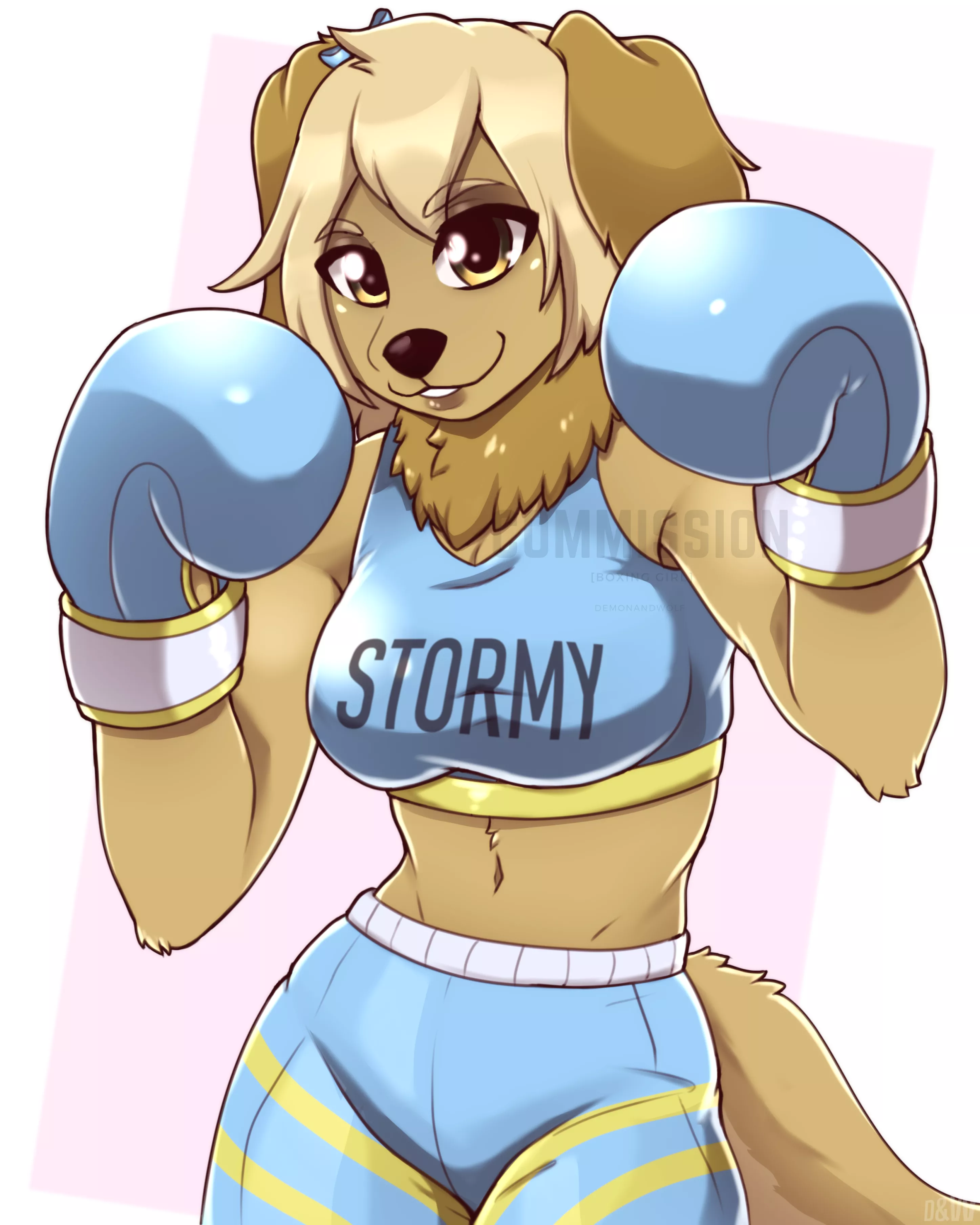 Boxer Female Golden Dog Commission Done! posted by DemonAndWolf