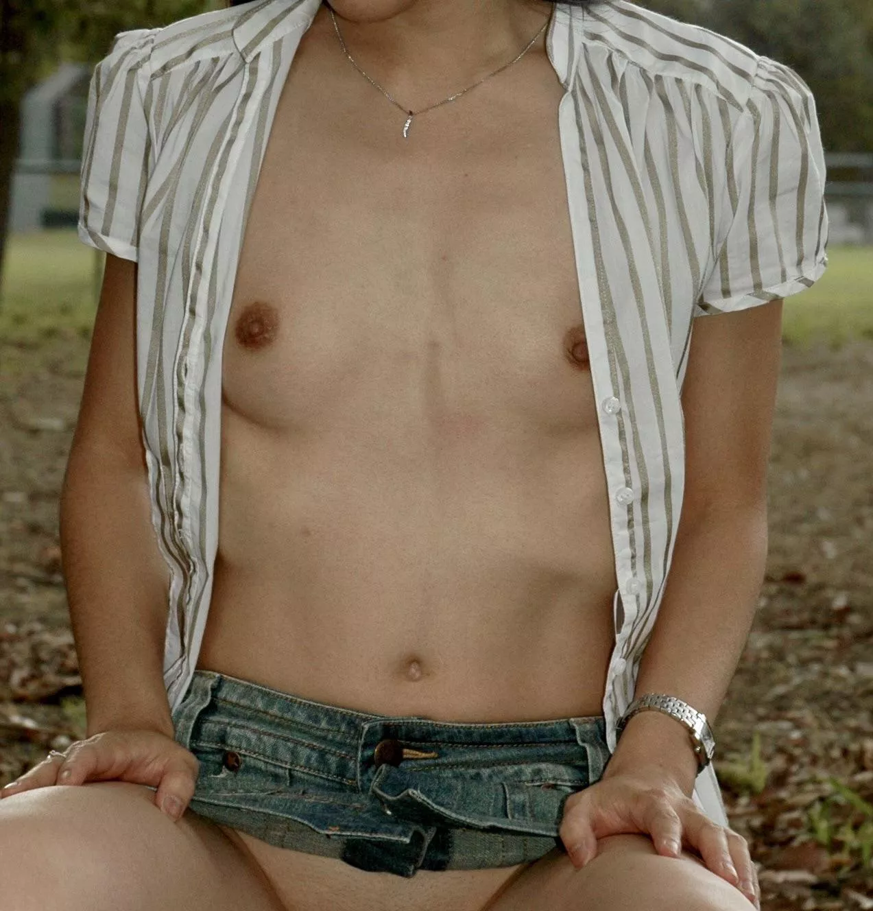 Just sitting in the park enjoying the scenery (f) posted by Lil_Brooke_Young