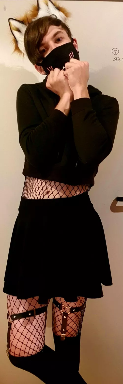 Little goth catboy by LukeWolfie