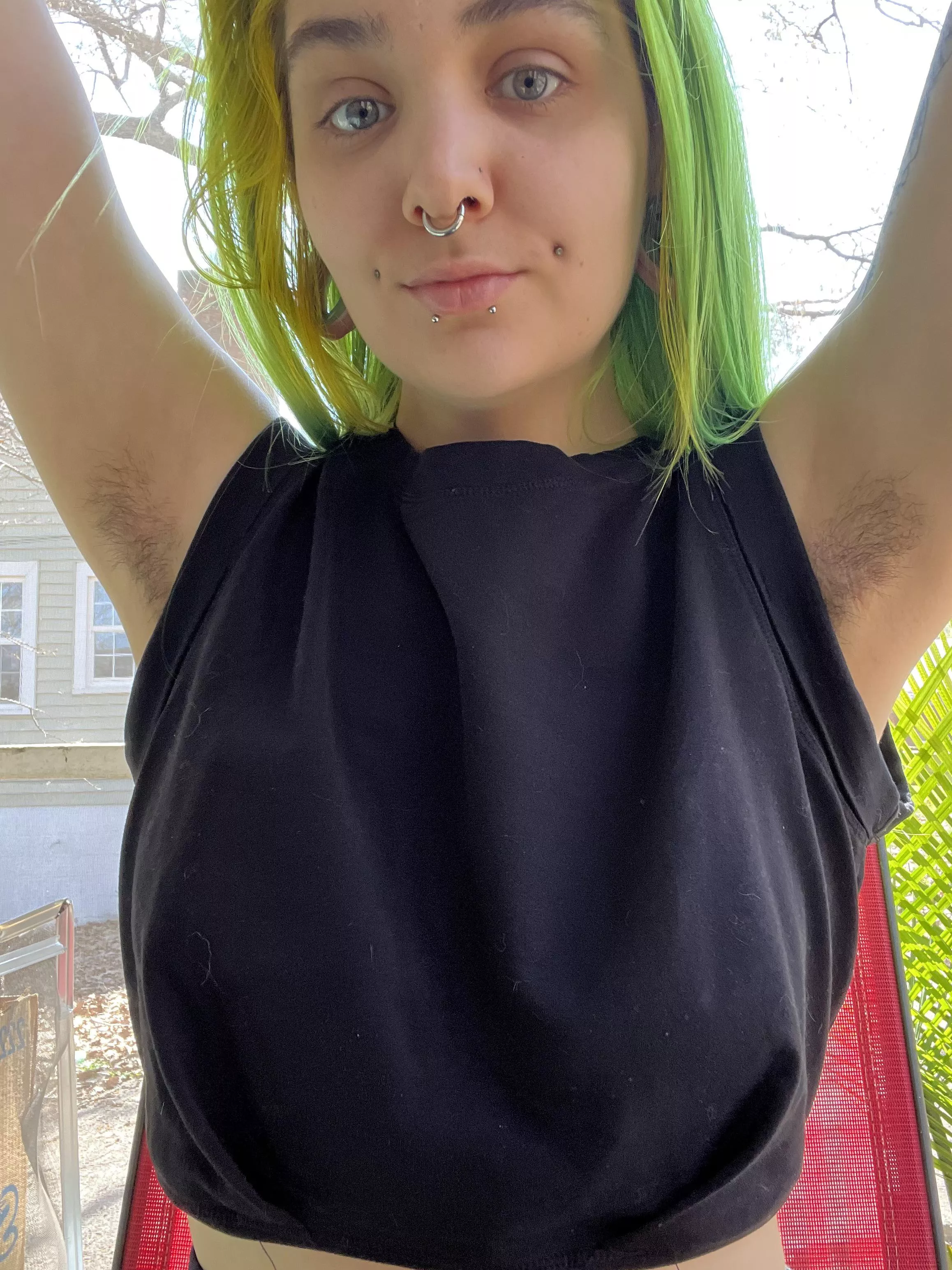 No cleavage for you. Just sweaty pits ready for worshipping posted by justsmokeandsleep