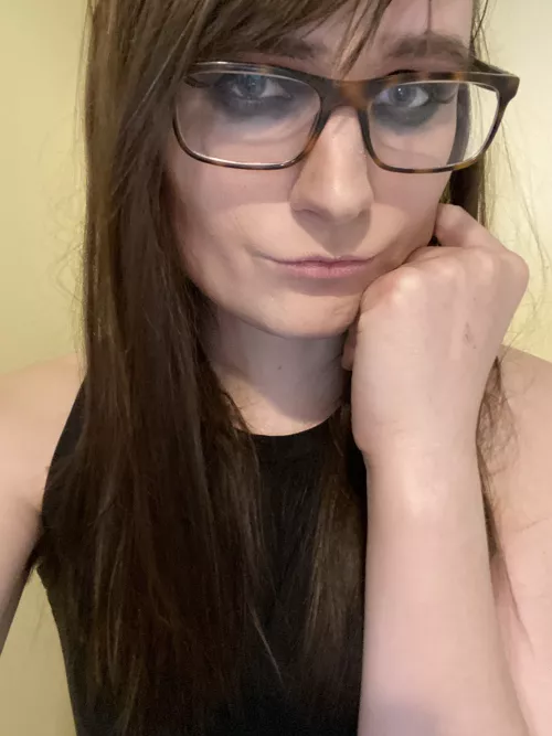 One of me with terrible lighting and five minute makeup taken at the end of the day (for those who wanted to know what I actually look like) by AvaShade