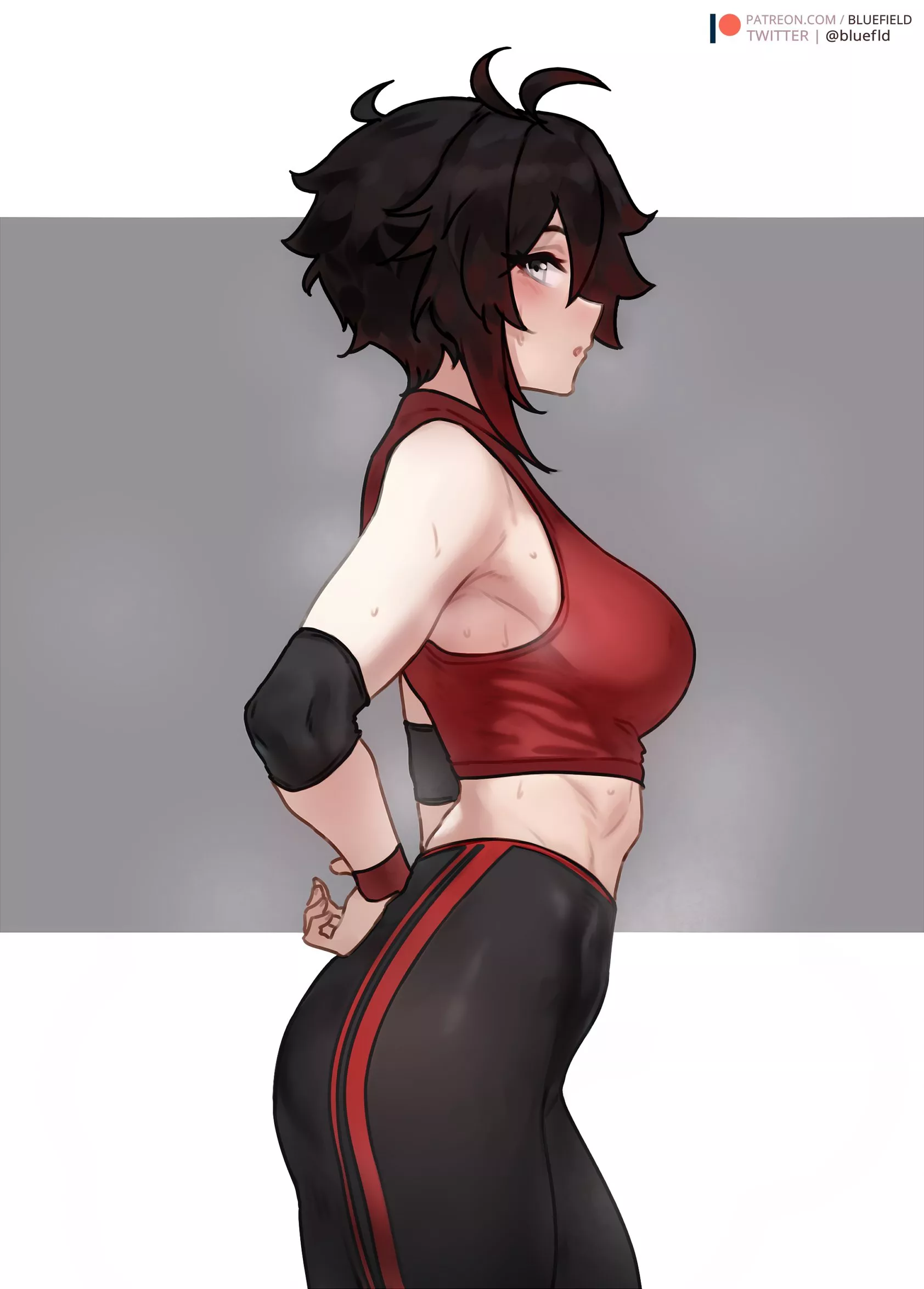 Ruby finishes her workout [Bluefield] posted by Zopriar5