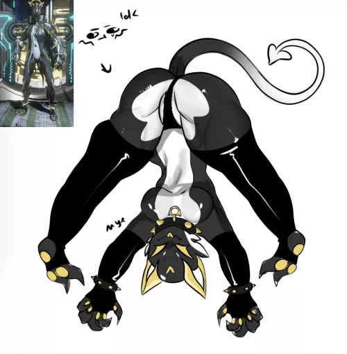 [Valkyr OC] Stretching (ImblueDexo) by Darthmufin