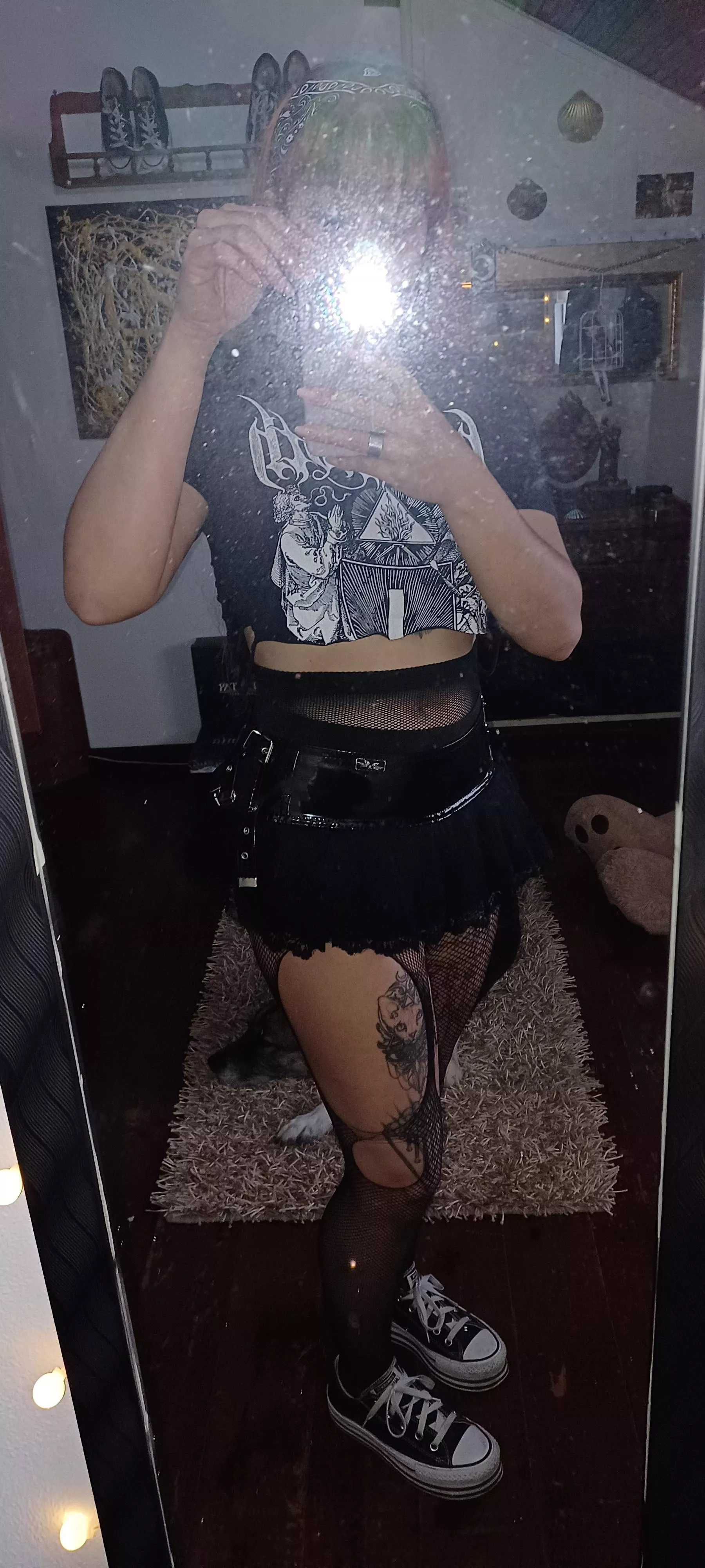 was getting ready for a photoshoot. how do you like the outfit? posted by ObscuraCult93