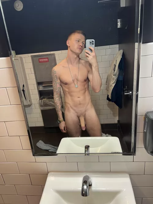 Anyone else turned on by stripping naked in a public bathroom? by nate_archer
