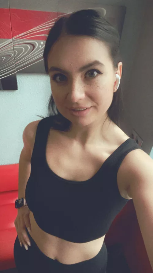 Feeling Powerful in My Black Gym Outfit Today! [IMG] by innerworldxoxo