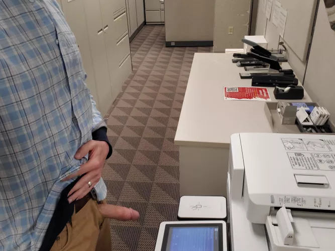 Making copies with my dong out by OhSoDirty72