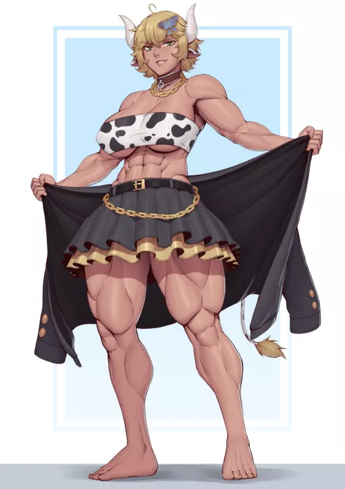 Muscular cow girl [Artist: SpeedL00ver] by ComaOfSouls