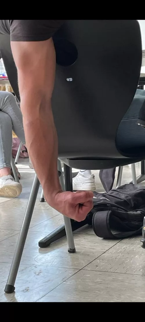 My forearm in class lol by NoConsideration367