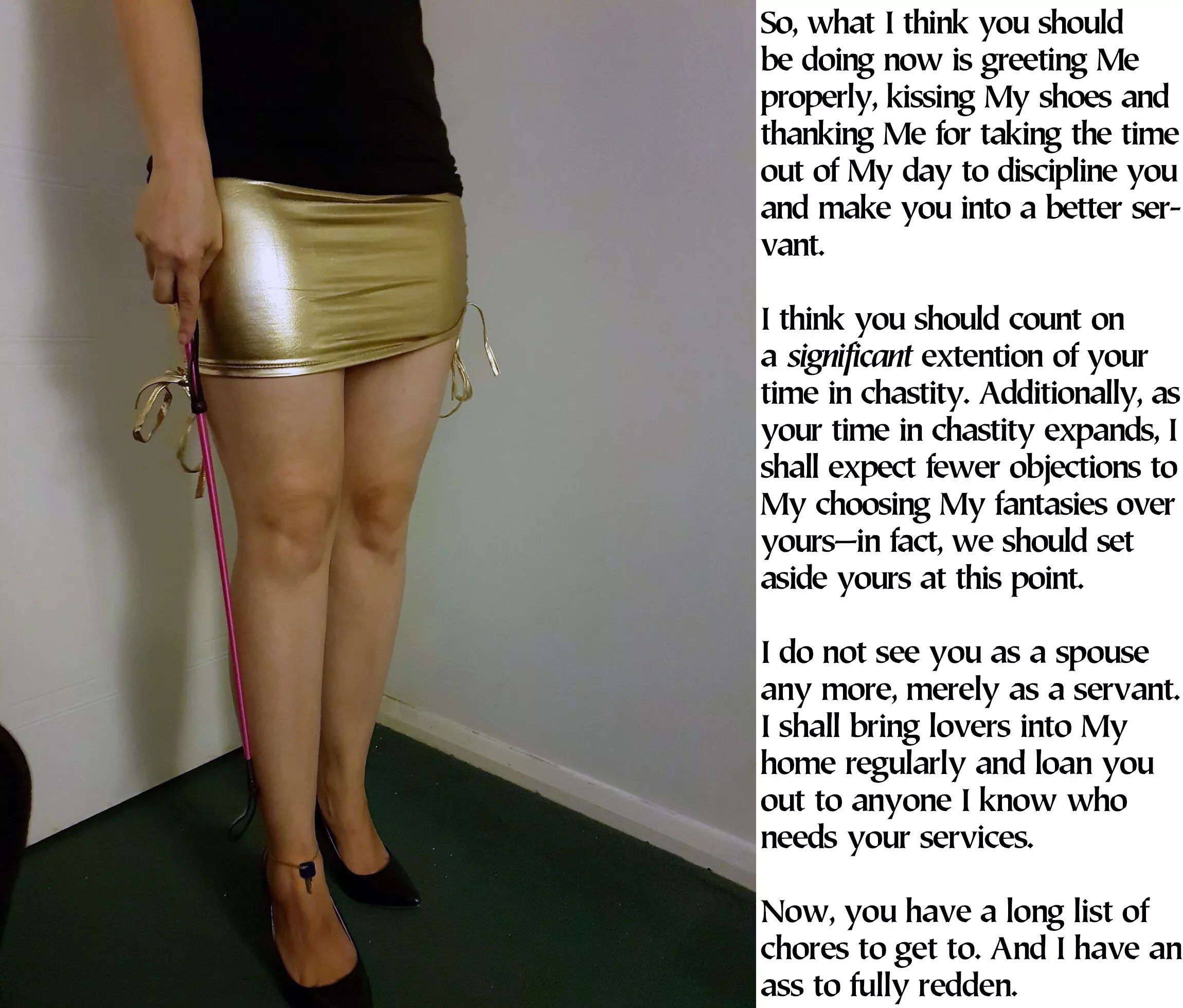 Relationship redefinition—In Her favor, of course. posted by cbtok