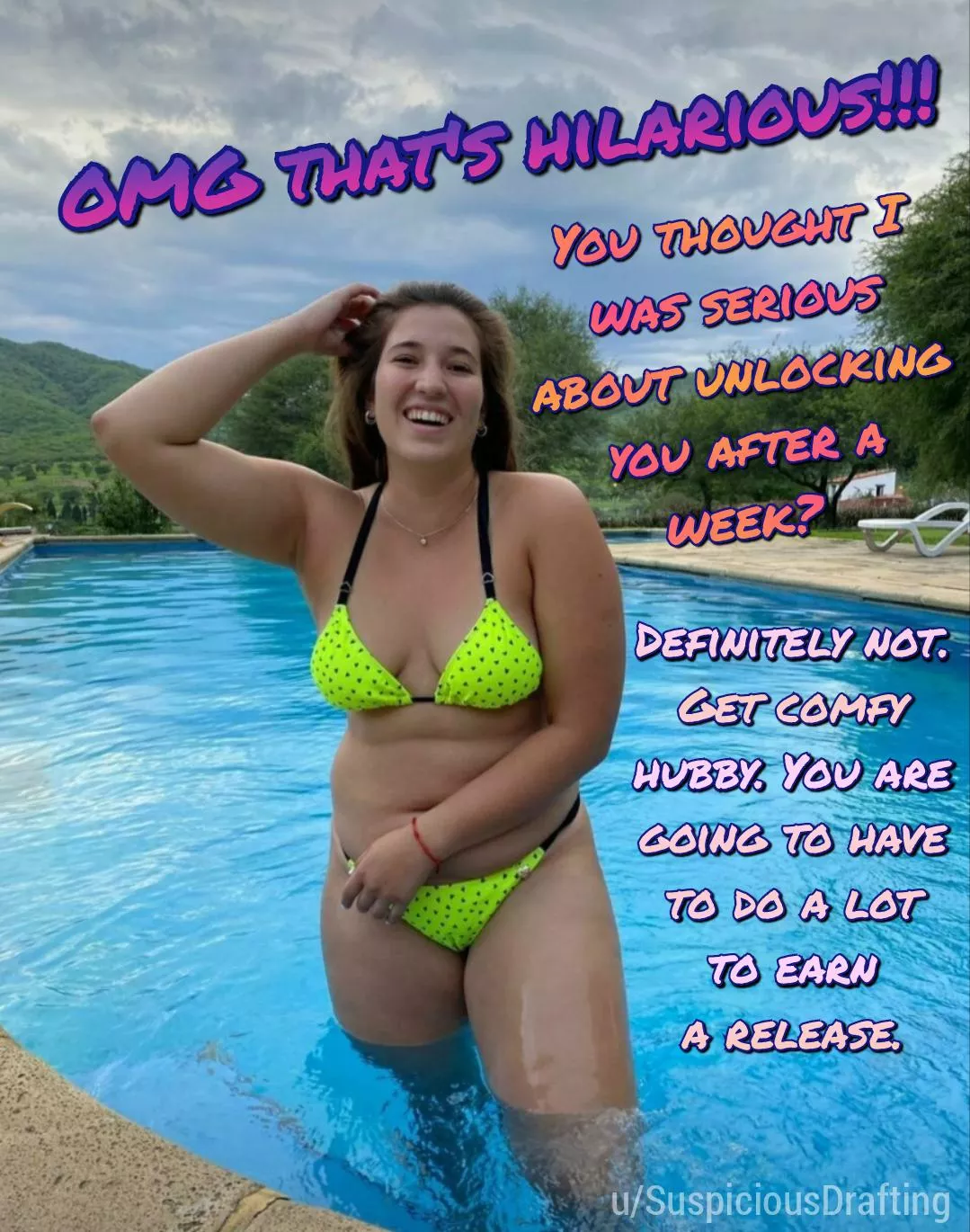 That was 2 months ago and the list of tasks to complete before a release just keeps getting longer no matter how many I complete. She's been very entertained though. posted by slave4Cutiepiie