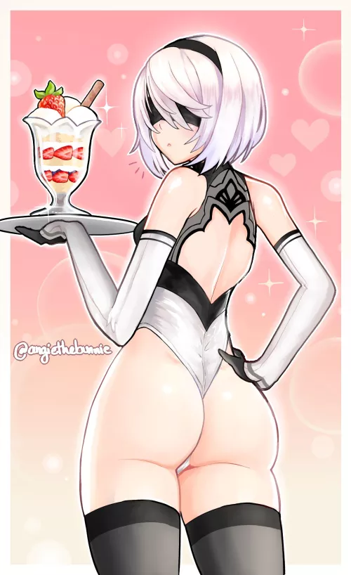 2B serves a sweet treat (angie bunnie) by SoManyCookies