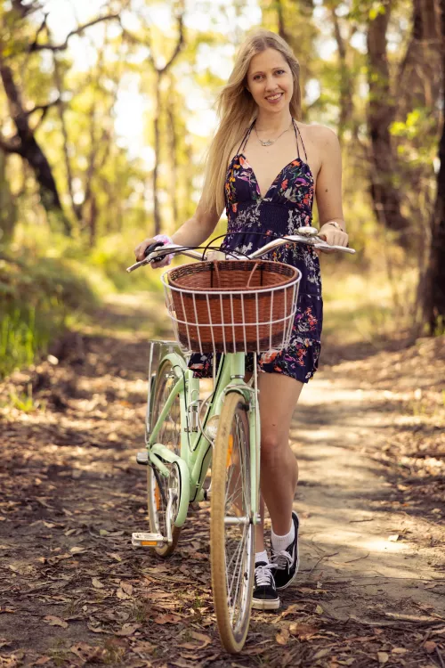 A wholesome picture with a bike by lara6683