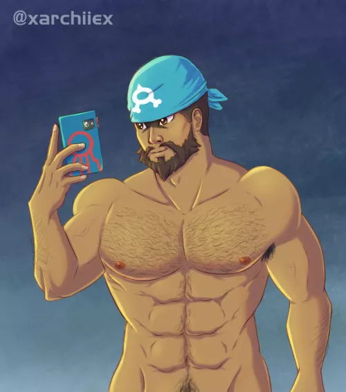 Archie is celebrating his gains with a mirror selfie! by BaraArchie